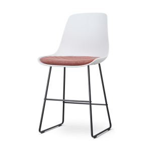Nolon Nino-Liv Barkruk Wit – Terracotta Kussen – Zwart Frame – 65cm Nolon Nino-Liv Barkruk Wit – Terracotta Kussen – Zwart Frame – 65cm
