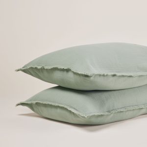 Madura Set van 2 kussenslopen Lou salie 50×75 cm Madura Set van 2 kussenslopen Lou salie 50×75 cm