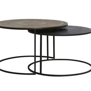 Light & Living salontafel TALCA – Ø75x45cm – brons – Set van 2 Light & Living salontafel TALCA – Ø75x45cm – brons – Set van 2