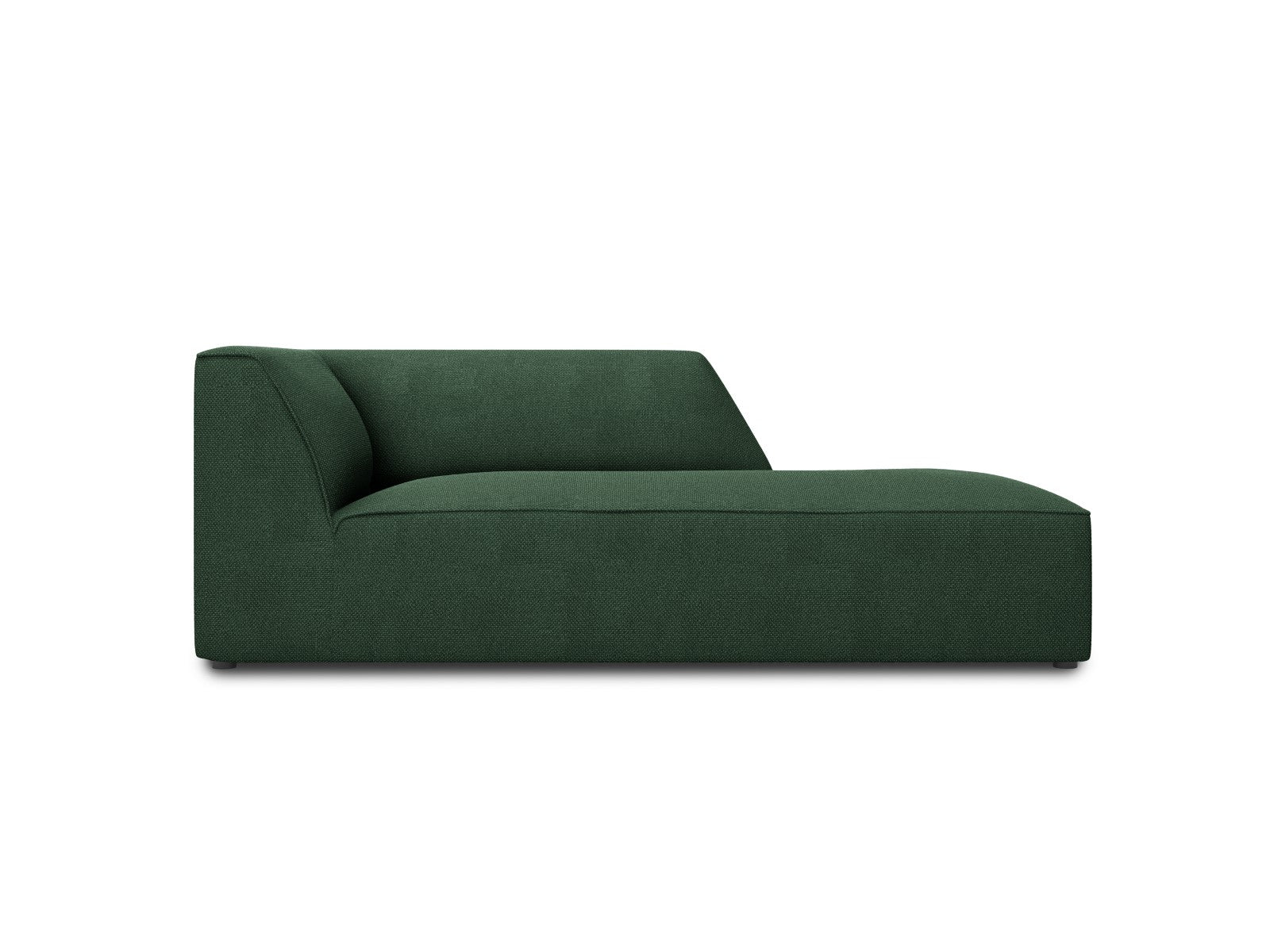 Micadoni rechter chaise longue Ruby structurele stof, groente - 180x93