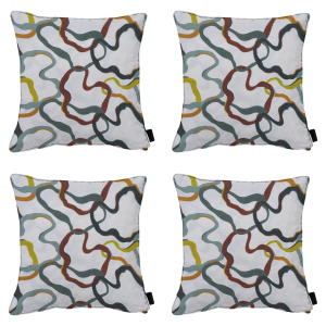 Madison sierkussen Blaze – multikleur – 50x50x10cm – set van 4 Madison sierkussen Blaze – multikleur – 50x50x10cm – set van 4