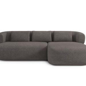 Micadoni rechter hoekbank Jenny 5-zits, boucle grijs – 145x225x73cm Micadoni rechter hoekbank Jenny 5-zits, boucle grijs – 145x225x73cm