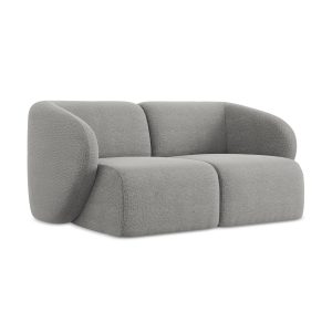 LaMiaSofa Tweezits modulaire bank Cervo – bouclé – lichtgrijs – 174×94