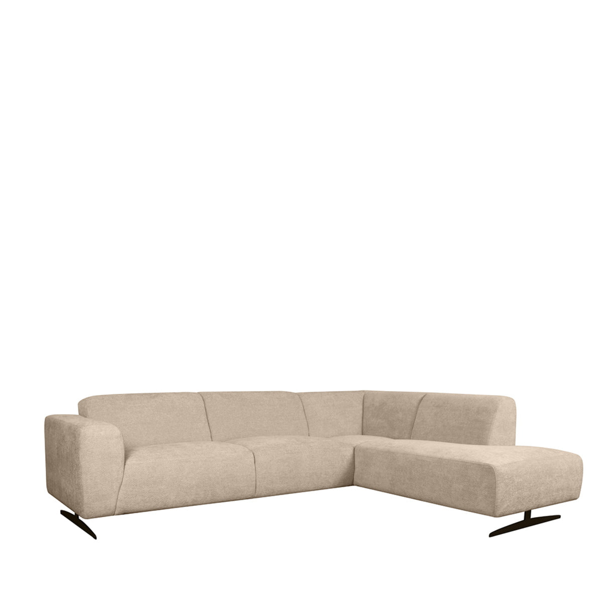 LABEL51 Hoekbank Rodano Rechts - Beige Stof - 278x210x75cm