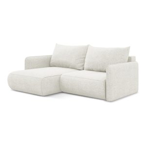 LaMiaSofa hoekbank links Palermo – chenille stof – wit – 207x148x86 LaMiaSofa hoekbank links Palermo – chenille stof – wit – 207x148x86