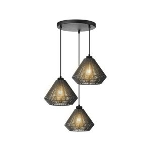 LABEL51 Hanglamp Ibiza Diamond – Zwart Jute – 30x30x150cm LABEL51 Hanglamp Ibiza Diamond – Zwart Jute – 30x30x150cm