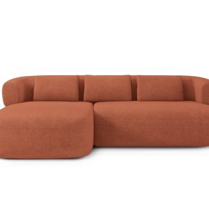Micadoni linker hoekbank Jenny 5-zits, boucle baksteen – 145x225x73cm Micadoni linker hoekbank Jenny 5-zits, boucle baksteen – 145x225x73cm
