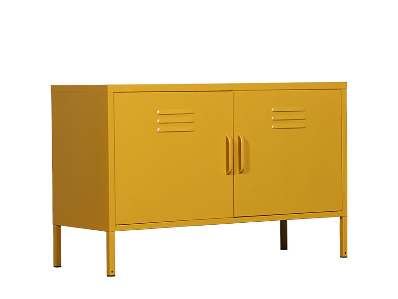 MaximaVida metalen TV lockerkast Finn 100 x 40 x 64 cm okergeel - 1 sc