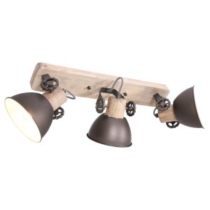 Mexlite spot gearwood – 3 lichts – 59x 17 cm – antraciet Mexlite spot gearwood – 3 lichts – 59x 17 cm – antraciet