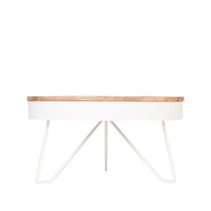 LABEL51 Salontafel Saran – Wit Metaal – 80x80x43cm LABEL51 Salontafel Saran – Wit Metaal – 80x80x43cm