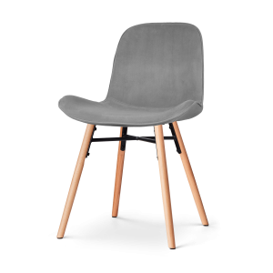 Nolon Nena-Fé Eetkamerstoel Grijs – Velvet – Houten Poten Nolon Nena-Fé Eetkamerstoel Grijs – Velvet – Houten Poten