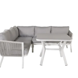 Nest outdoor Elly 2 delige tuin loungeset lichtgrijs – met zitkussens Nest outdoor Elly 2 delige tuin loungeset lichtgrijs – met zitkussens