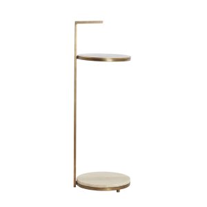 Light & Living bijzettafel Leda – bruin – Ø26cm Light & Living bijzettafel Leda – bruin – Ø26cm