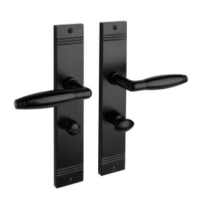 MooideurBeslag deurklink Retro – wc/badkamer sluiting – mat zwart MooideurBeslag deurklink Retro – wc/badkamer sluiting – mat zwart