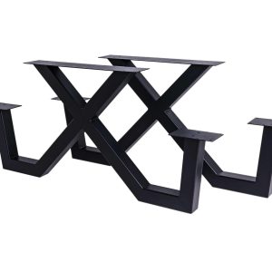 MaximaVida metalen picknicktafel onderstel New York zwart gecoat – doo MaximaVida metalen picknicktafel onderstel New York zwart gecoat – doo