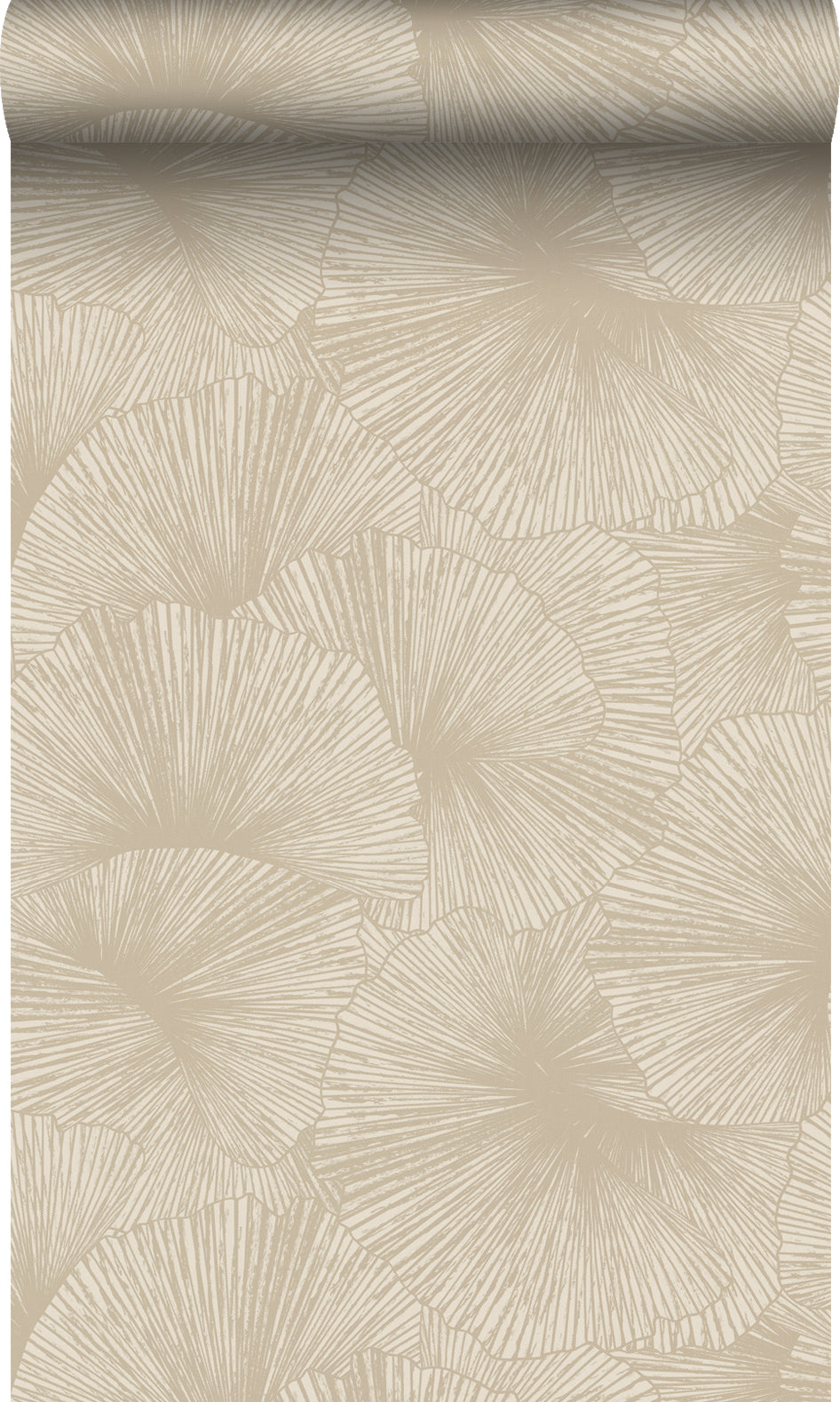 Origin Wallcoverings behang 3D-motief bladeren beige - 53 cm x 10.05 m