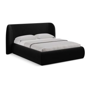LaMiaSofa Bed met opbergruimte Trieste – velours – zwart – 210x215x110 LaMiaSofa Bed met opbergruimte Trieste – velours – zwart – 210x215x110