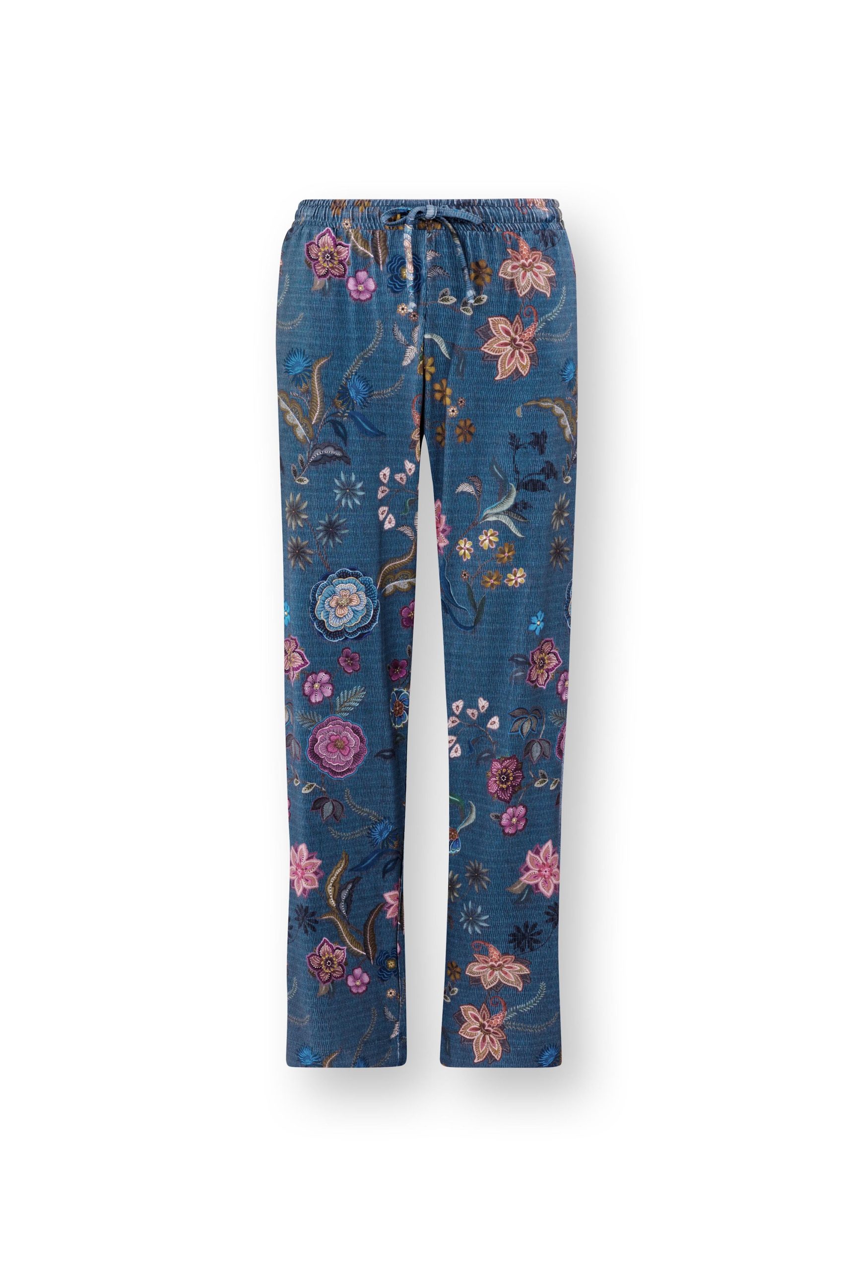 Pip Studio - Belin Pyjama Broek Dames - Coco Flower - Blauw - L