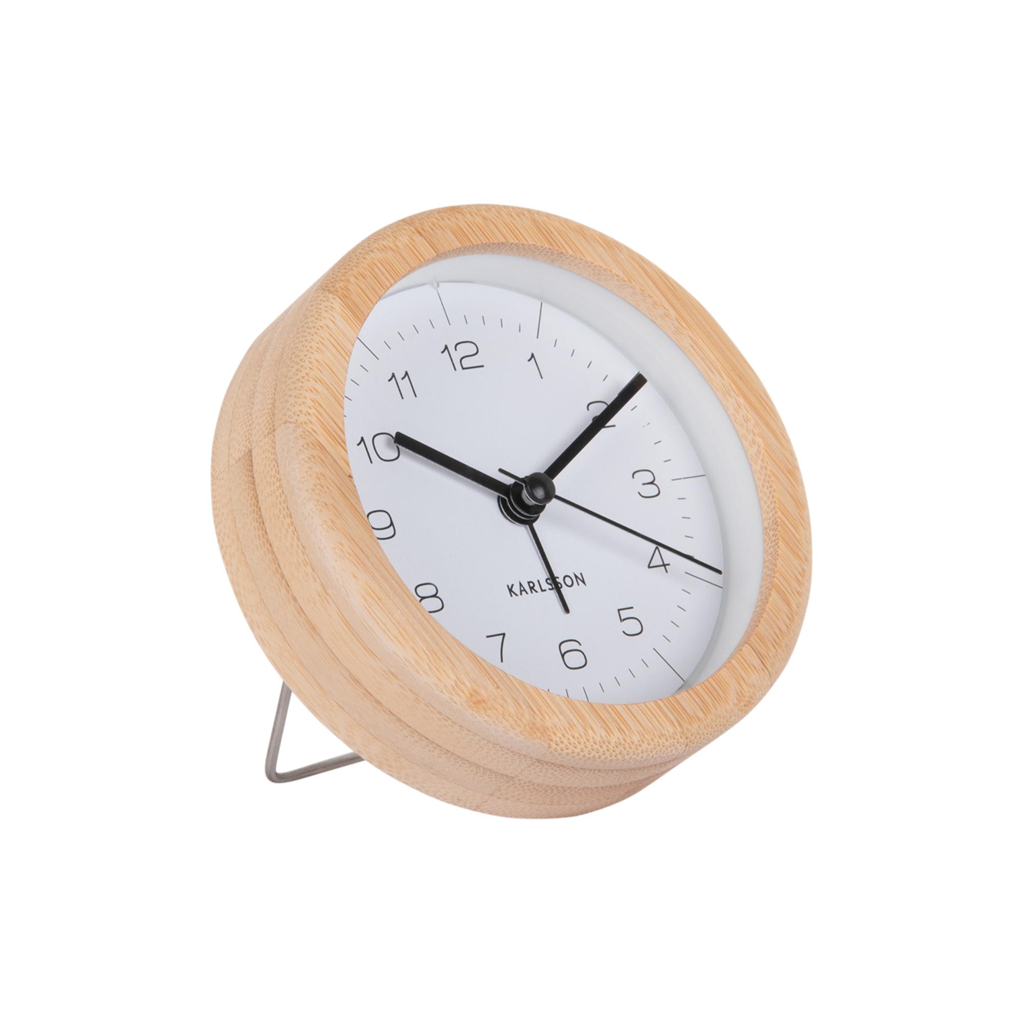 Karlsson wekker Neat Round - wit - 10x10x10cm - Vaderdag - Vaderdagcad