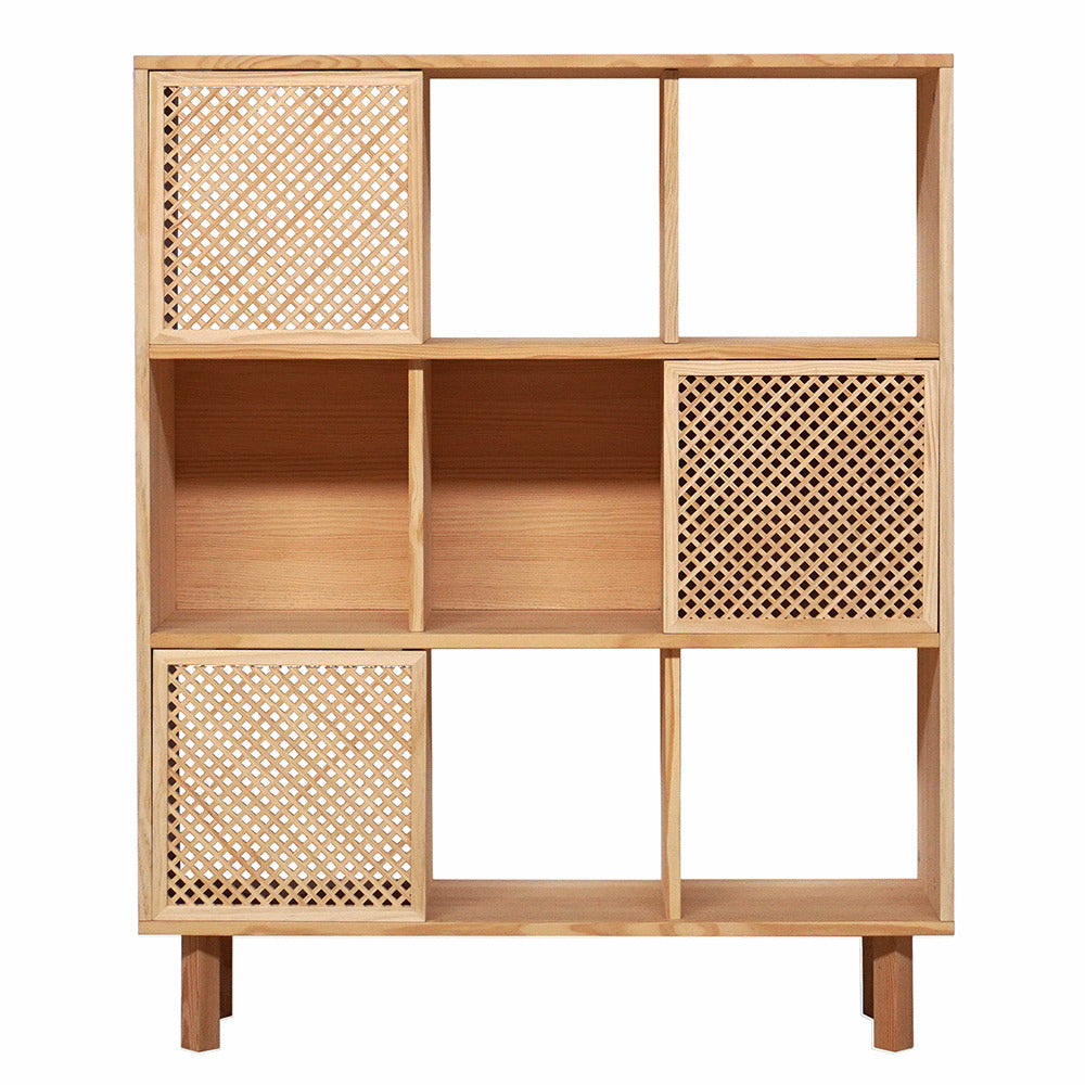 Naan Furniture Boekenkast Mica - Ongelakt Massief Grenen - Natuurlijk
