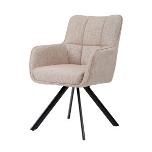 Livingfurn eetkamerstoel Tori Salmon – roze – set van 2 Livingfurn eetkamerstoel Tori Salmon – roze – set van 2