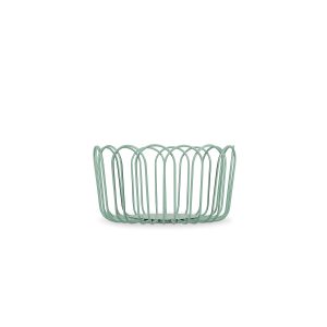 Ona – Draadmand 19xH10cm groen Flores