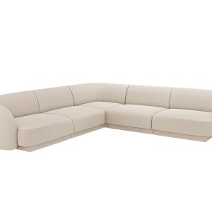 Micadoni Symmetrische hoekbank Miley 5-zits, boucle beige – 255x255x70 Micadoni Symmetrische hoekbank Miley 5-zits, boucle beige – 255x255x70