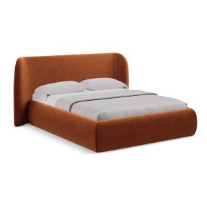 LaMiaSofa Bed met opbergruimte Trieste – velours – terracotta – 230×21 LaMiaSofa Bed met opbergruimte Trieste – velours – terracotta – 230×21