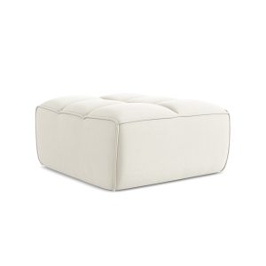 LaMiaSofa Poef Belluno – velours – lichtbeige – 80x93x43 LaMiaSofa Poef Belluno – velours – lichtbeige – 80x93x43
