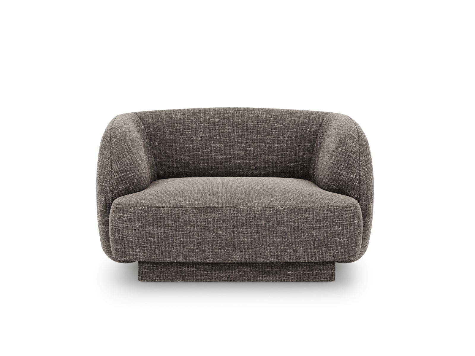 Micadoni Fauteuil Miley chenille, grijs - 90x103x70cm