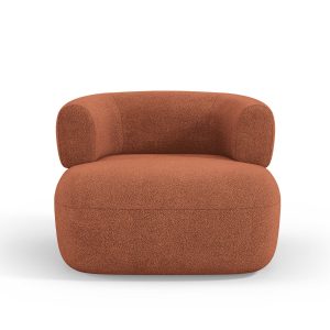Micadoni Fauteuil Jenny boucle, baksteen – 88x90x73cm