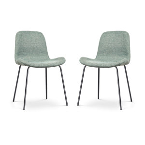 Nolon Nora-Fé Eetkamerstoelen Set van 2 – Zacht Groen – Zwarte Poten Nolon Nora-Fé Eetkamerstoelen Set van 2 – Zacht Groen – Zwarte Poten