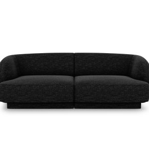 Micadoni Bank Miley 2-zits, chenille, zwart – 90x180x70cm Micadoni Bank Miley 2-zits, chenille, zwart – 90x180x70cm