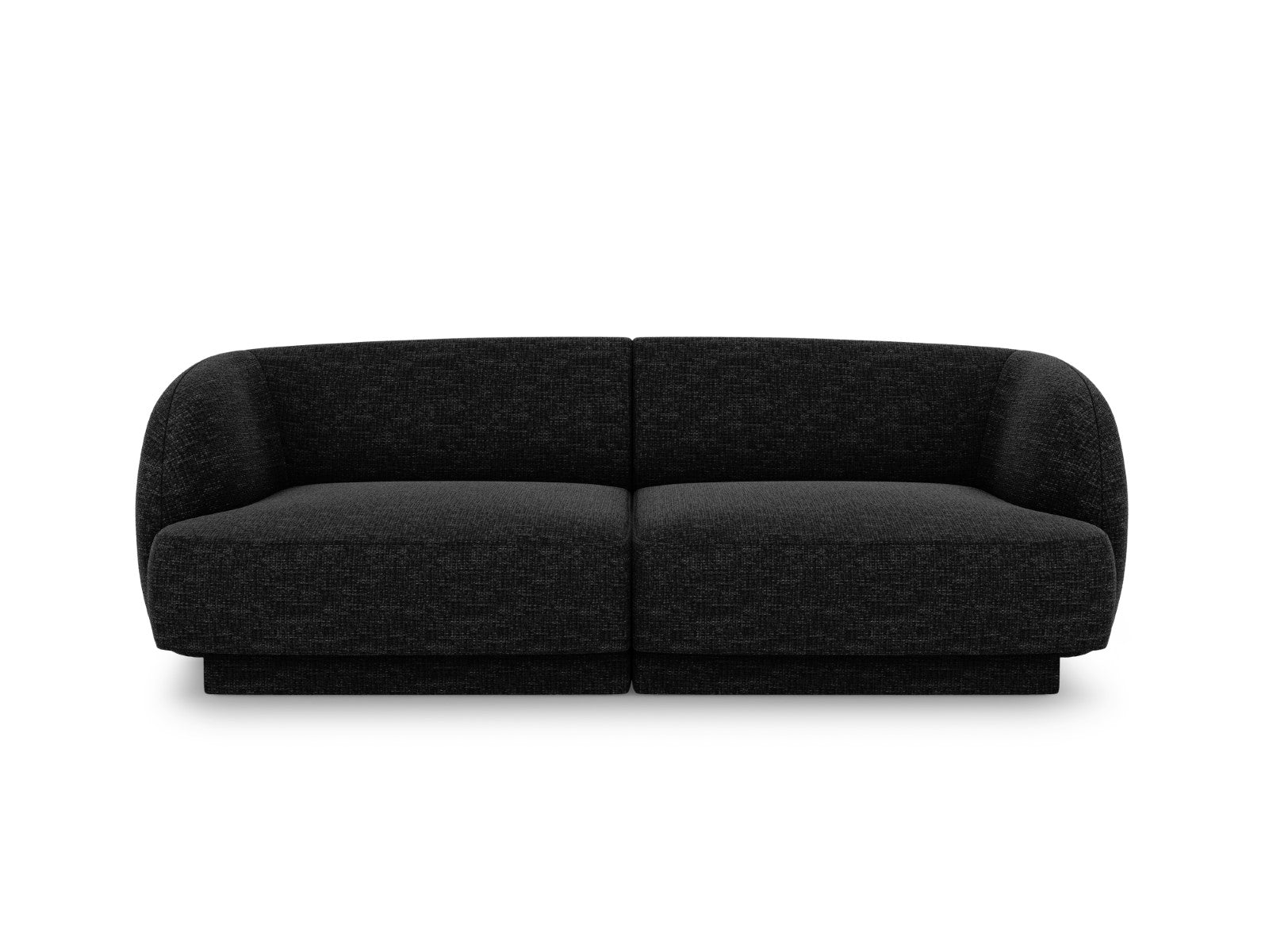 Micadoni Bank Miley 2-zits, chenille, zwart - 90x180x70cm