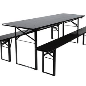 MaximaVida inklapbare bierset Berlijn 200 cm zwart – FSC hout MaximaVida inklapbare bierset Berlijn 200 cm zwart – FSC hout