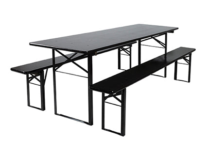 MaximaVida inklapbare bierset Berlijn 200 cm zwart - FSC hout