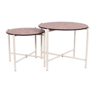 MaximaVida salontafel set Copenhagen 62 en 49 cm kruisframe ivoor – HP MaximaVida salontafel set Copenhagen 62 en 49 cm kruisframe ivoor – HP