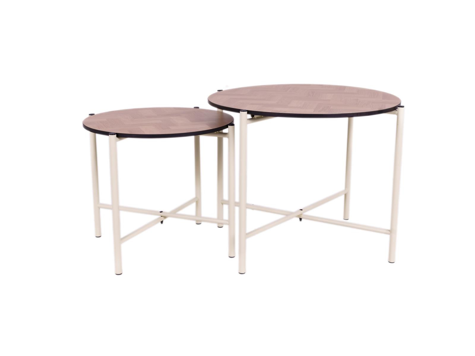 MaximaVida salontafel set Copenhagen 62 en 49 cm kruisframe ivoor – HP