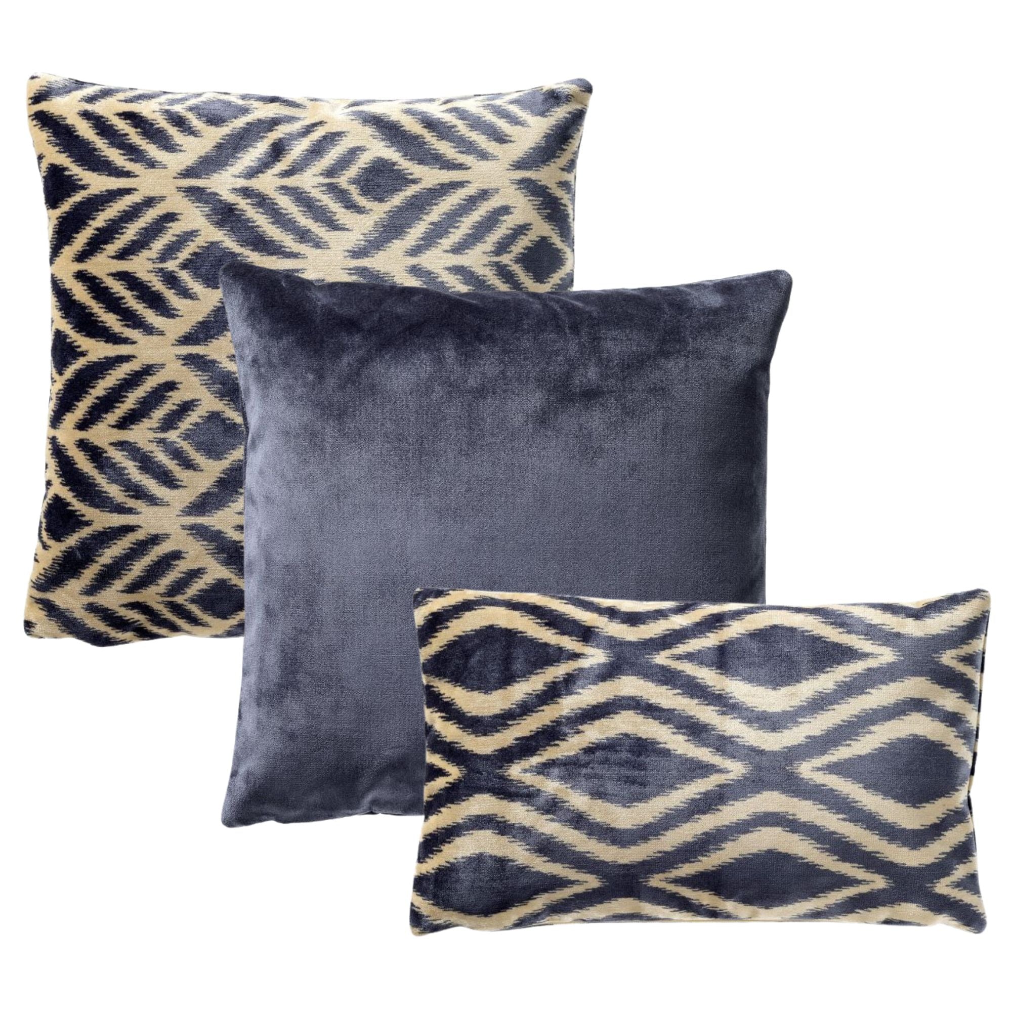 KUSSENSET | 3-delig | Celeste Signature | blauw | Hoii | inclusief ver