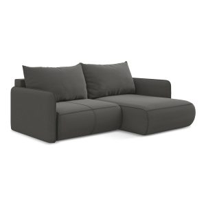 LaMiaSofa hoekbank rechts Palermo – velours – staal – 207x148x86 LaMiaSofa hoekbank rechts Palermo – velours – staal – 207x148x86