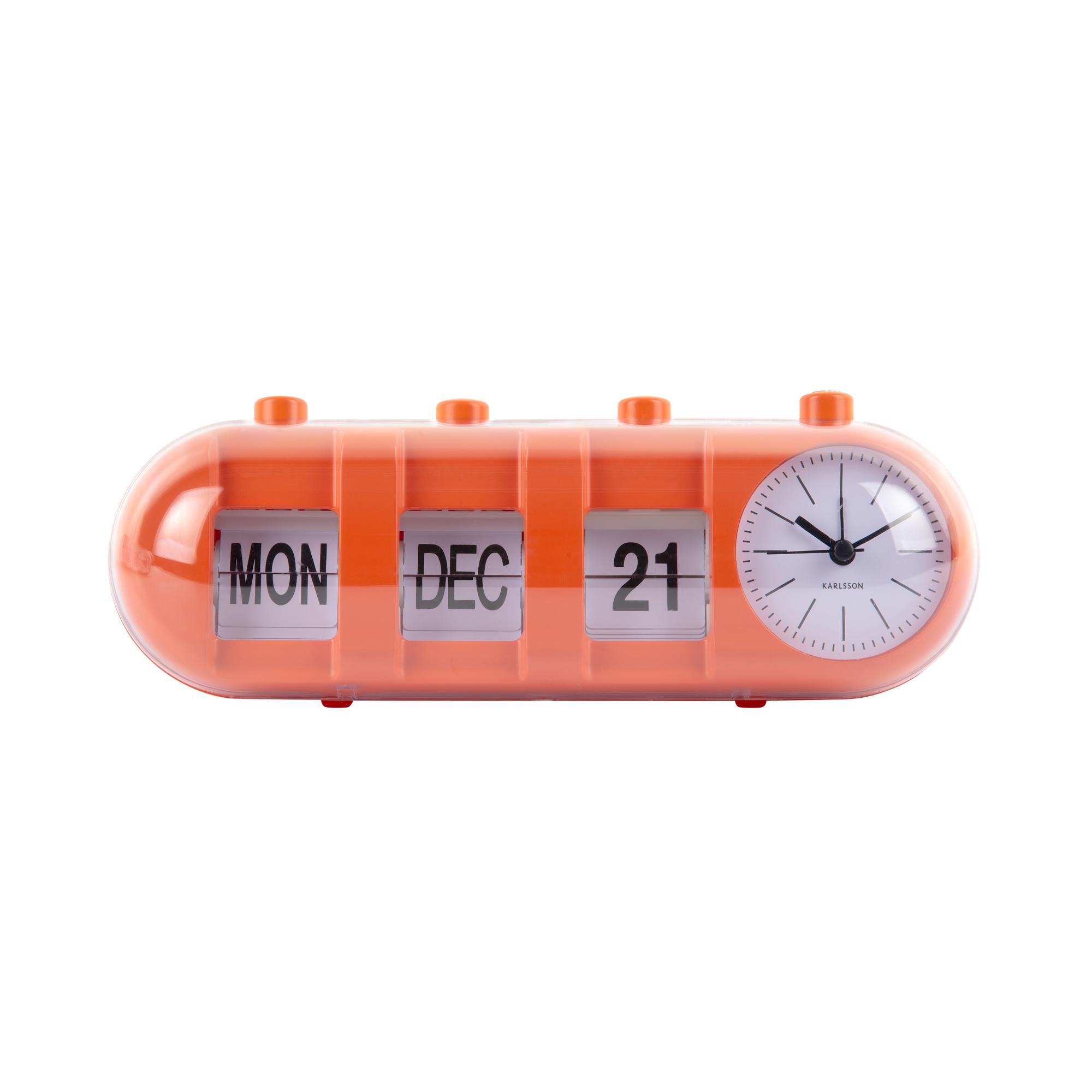 Karlsson wekker Retro Tube - oranje - 9x26x9.3cm - Vaderdag - Vaderdag