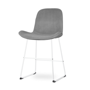 Nolon Nino-Fé Barkruk Grijs – Velvet – Wit Onderstel – 65 cm Nolon Nino-Fé Barkruk Grijs – Velvet – Wit Onderstel – 65 cm