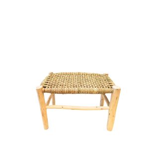 NOA MAY Bankje Suki – naturel – hout/zeegras – 60 x 40 x 42 cm NOA MAY Bankje Suki – naturel – hout/zeegras – 60 x 40 x 42 cm