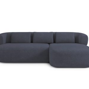 Micadoni rechter hoekbank Jenny 5-zits, boucle donkerblauw – 145x225x7 Micadoni rechter hoekbank Jenny 5-zits, boucle donkerblauw – 145x225x7