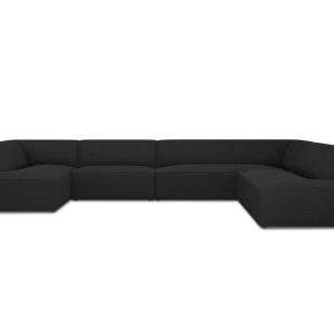 Micadoni Panoramische hoekbank rechts Ruby 7-zits, structurele stof, z Micadoni Panoramische hoekbank rechts Ruby 7-zits, structurele stof, z