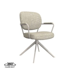 LABEL51 Eetkamerstoel Basel – Naturel Bouclé – Draaibaar LABEL51 Eetkamerstoel Basel – Naturel Bouclé – Draaibaar