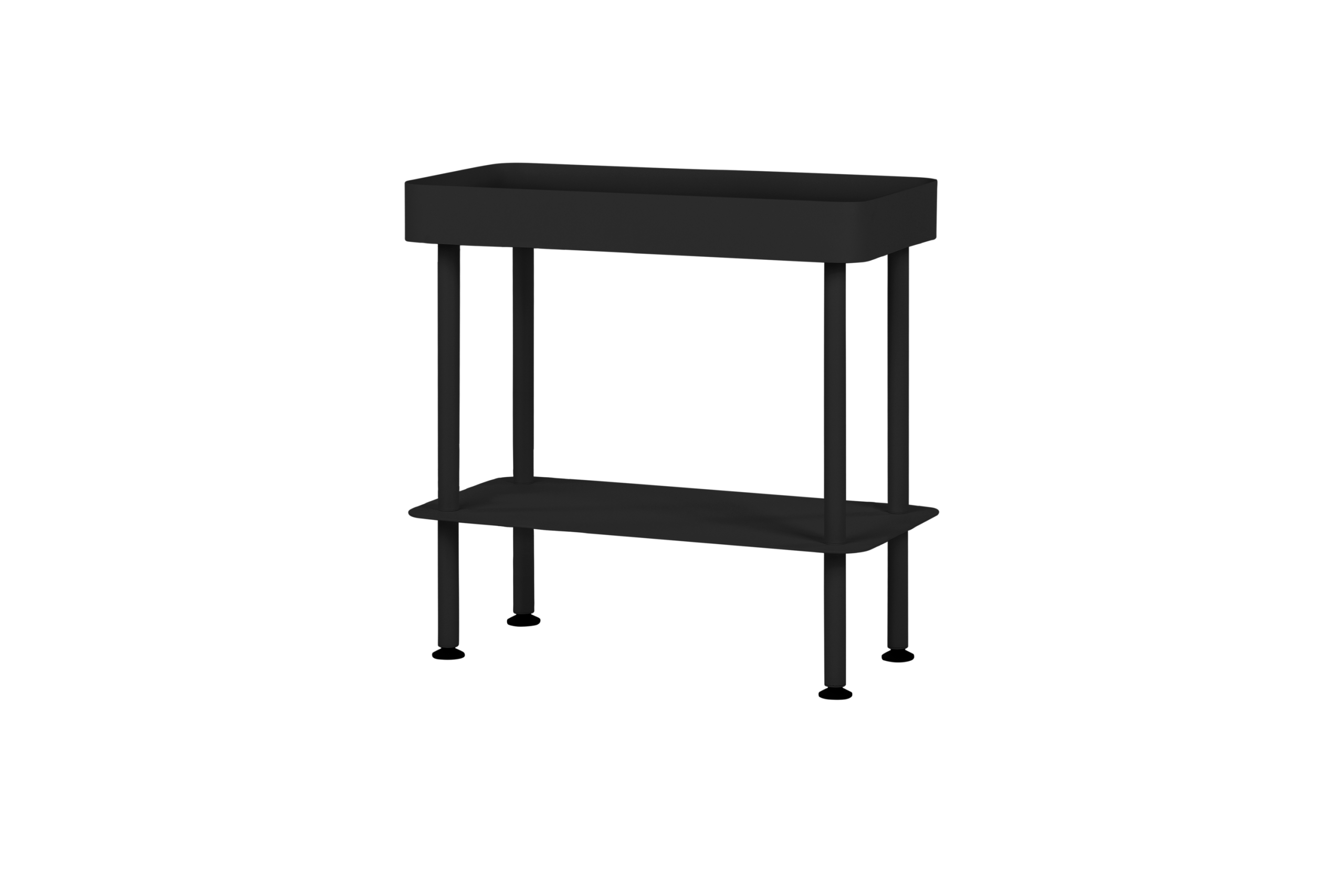 noo.ma Nolle Console 2-tier - metalen console 60x30x57,5 cm, Vulcano B