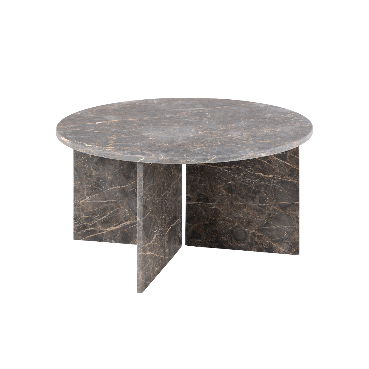 Loff Design Salontafel Jukaa - ø90 cm - Bruin Marmer