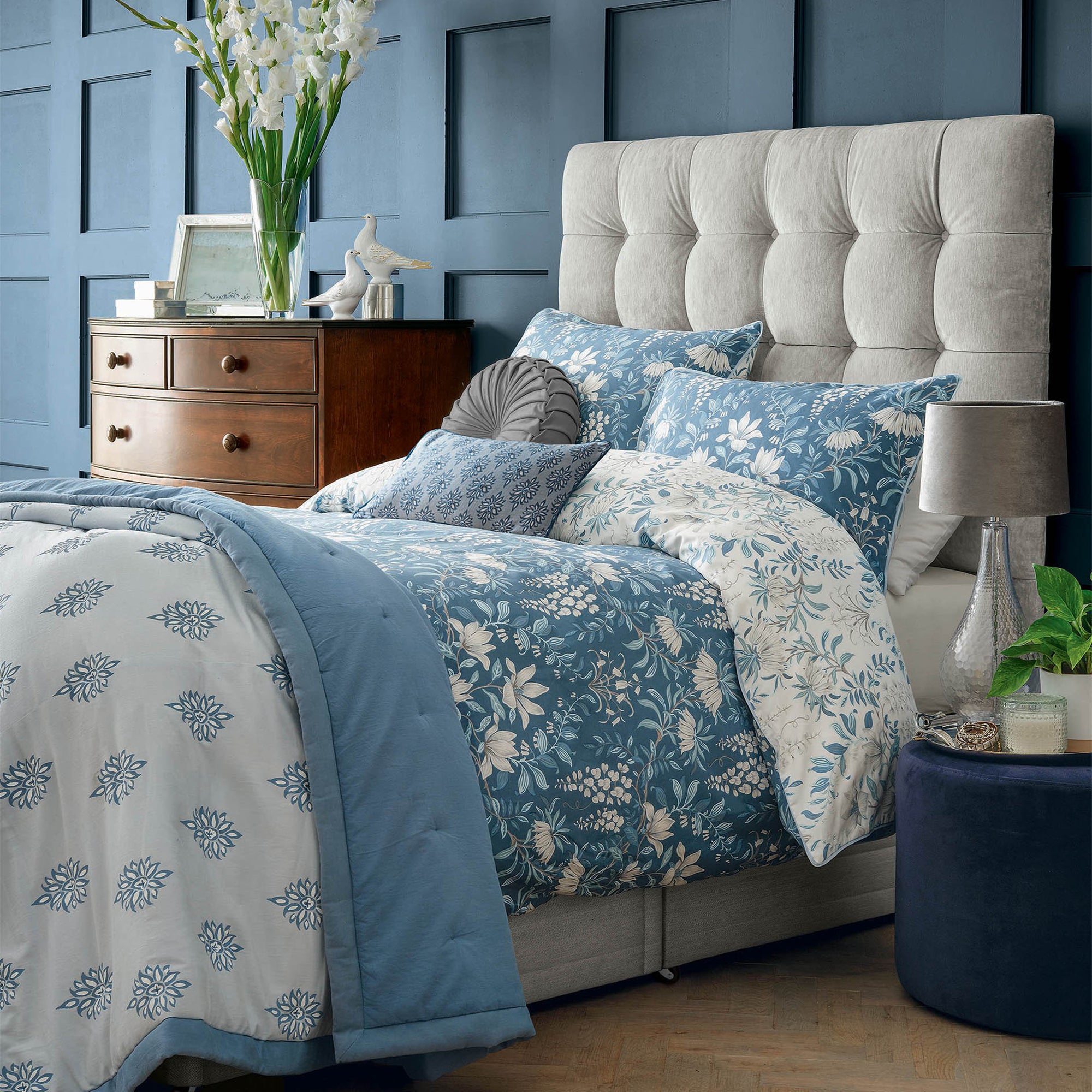 Laura Ashley Dekbedovertrek tweepersoons Parterre Seaspray 200cm x 200
