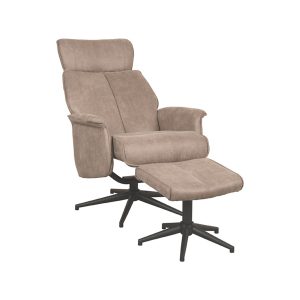 LABEL51 Relaxfauteuil Verdal – Taupe – Draaibaar – Incl. Hocker LABEL51 Relaxfauteuil Verdal – Taupe – Draaibaar – Incl. Hocker